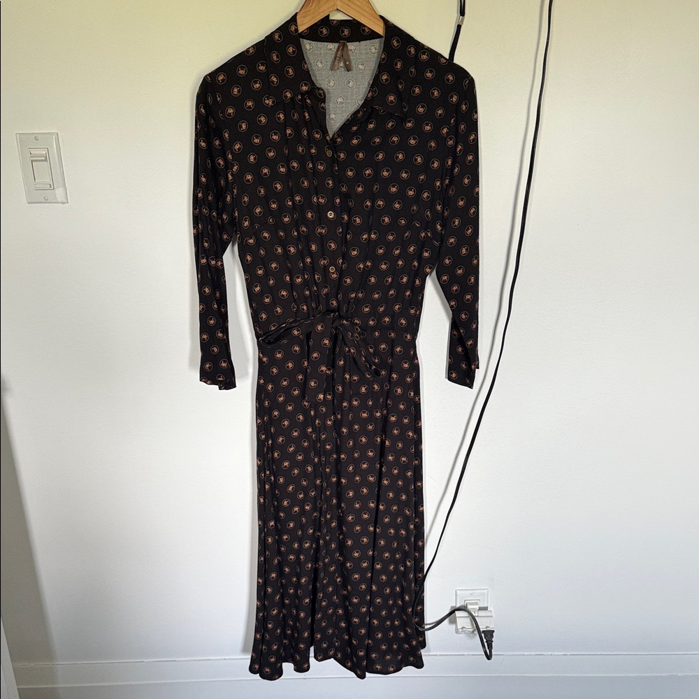 Stetson Elegant Black Patterned Dress